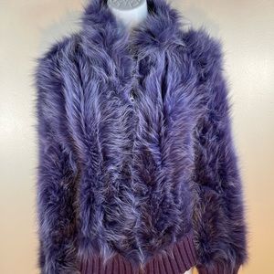 GRINVEST Milano Italy purple stunning Fox jacket.  Never worn